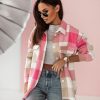 Autumn Winter Color Plaid Shirt Brushed Woolen Shirt in Jackets