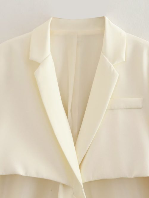 Personality Waist Hollow Out Cutout Out Blazer in Blazers Suits