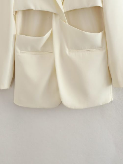 Personality Waist Hollow Out Cutout Out Blazer in Blazers Suits