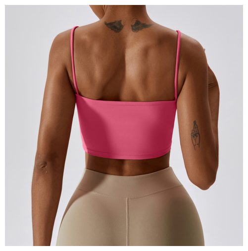 Sexy Pleated Nude Feel Yoga Vest in Sports Bras