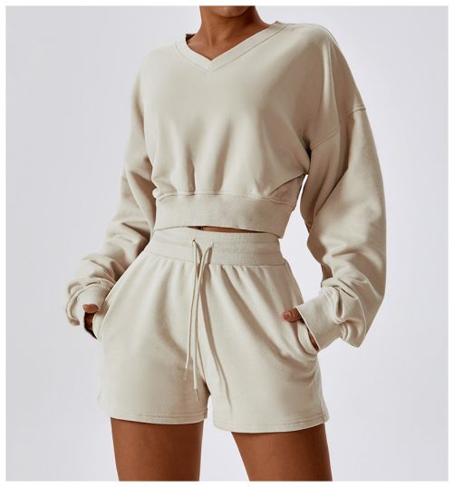 Loose Long Sleeve Sweatshirt in Sports Tops
