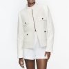 French Stand Collar Texture Blazer in Blazers Suits