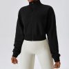 Loose Zip Long Sleeve Sweatshirt in Sports Tops