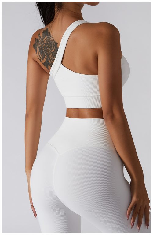 One-Shoulder Yoga Bra in Sports Bras
