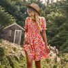 French Romantic Short Sleeve Tiered Dress in Dresses