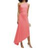 One Shoulder Pleated Color Light Color Series Irregular Asymmetric Dress in Dresses