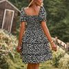 French Romantic Short Sleeve Tiered Dress in Dresses