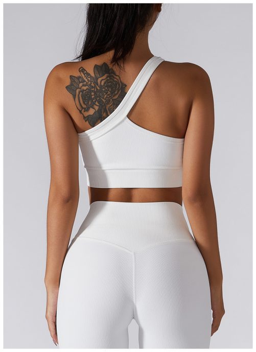 One-Shoulder Yoga Bra in Sports Bras