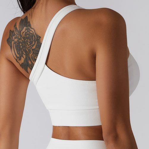 One-Shoulder Yoga Bra in Sports Bras