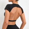 Tight Quick Drying Sports Yoga Beauty Back T-Shirt in Sports Tops