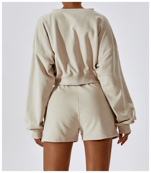 Loose Long Sleeve Sweatshirt in Sports Tops
