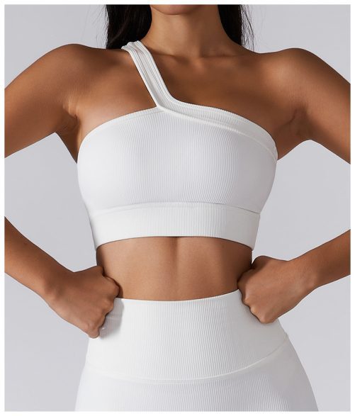 One-Shoulder Yoga Bra in Sports Bras