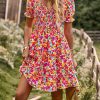 French Romantic Short Sleeve Tiered Dress in Dresses