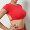 Tight Quick Drying Sports Yoga Beauty Back T-Shirt in Sports Tops