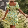 French Romantic Short Sleeve Tiered Dress in Dresses