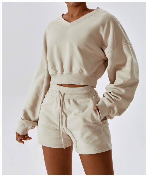Loose Long Sleeve Sweatshirt in Sports Tops