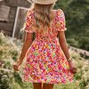 French Romantic Short Sleeve Tiered Dress in Dresses