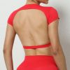 Tight Quick Drying Sports Yoga Beauty Back T-Shirt in Sports Tops
