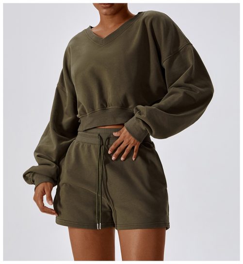 Loose Long Sleeve Sweatshirt in Sports Tops