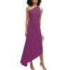 One Shoulder Pleated Color Light Color Series Irregular Asymmetric Dress in Dresses