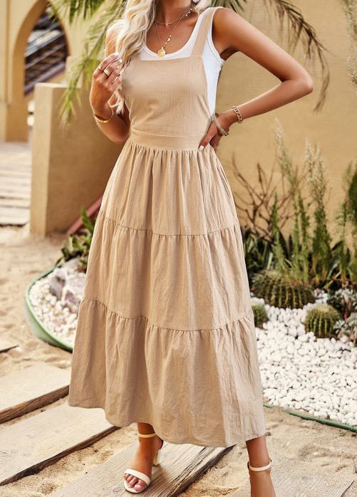Summer Station Casual Solid Color Cami Dress in Dresses