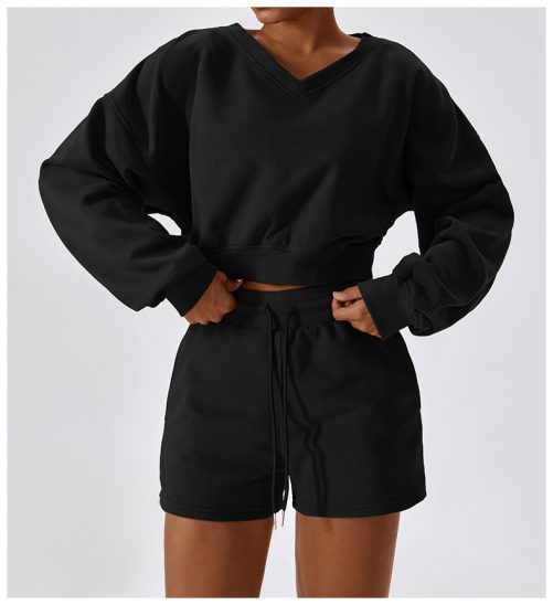 Loose Long Sleeve Sweatshirt in Sports Tops