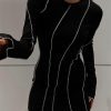 Hit Line Bell Sleeve Dress in Dresses
