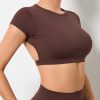Tight Quick Drying Sports Yoga Beauty Back T-Shirt in Sports Tops