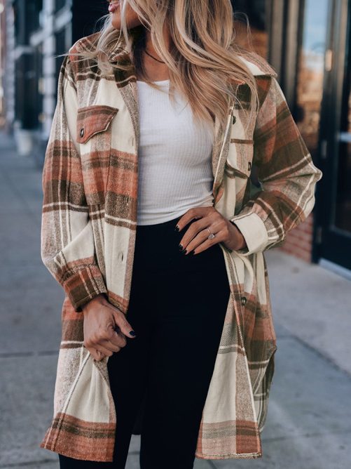 Autumn Winter All Matching Collared Long Sleeve Shirt in Shirts & Blouses