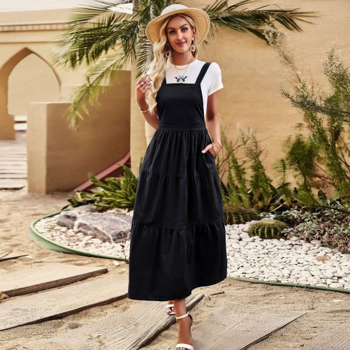 Summer Station Casual Solid Color Cami Dress in Dresses