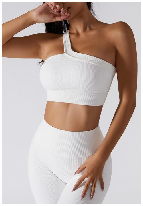 One-Shoulder Yoga Bra in Sports Bras