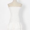 A-Line Bandeau One Shoulder Embroidery Dress in Dresses