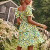 French Romantic Short Sleeve Tiered Dress in Dresses