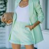 Spring Summer One Button Long Sleeve Candy Color Blazer in Blazers Suits