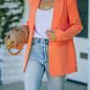 Spring Summer One Button Long Sleeve Candy Color Blazer in Blazers Suits