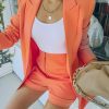 Spring Summer One Button Long Sleeve Candy Color Blazer in Blazers Suits
