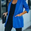Spring Summer One Button Long Sleeve Candy Color Blazer in Blazers Suits