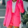 Spring Summer One Button Long Sleeve Candy Color Blazer in Blazers Suits