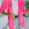 Spring Summer One Button Long Sleeve Candy Color Blazer in Blazers Suits