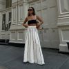 Striped Tassel Knitted Skirt in Skirts
