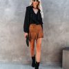 High Waist Ruffles Irregular Asymmetric Leather Skirt in Skirts