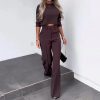 Casual Solid Color Loose Two Piece Suit in Pant Sets