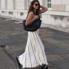 Striped Tassel Knitted Skirt in Skirts
