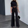 Casual Solid Color Loose Two Piece Suit in Pant Sets