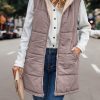 Simple Stitching Plush Double Sided Women Vest Hooded in Vests