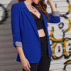 Fall Winter Stitching Collared Slim Fit Graceful Blazer in Blazers Suits