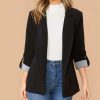 Fall Winter Stitching Collared Slim Fit Graceful Blazer in Blazers Suits