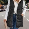Simple Stitching Plush Double Sided Women Vest Hooded in Vests