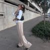 Early Autumn V neck Linen Surface Knitted Vest in Vests