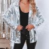 Spring Fashionable Sequ Collared Casual Blazer in Blazers Suits